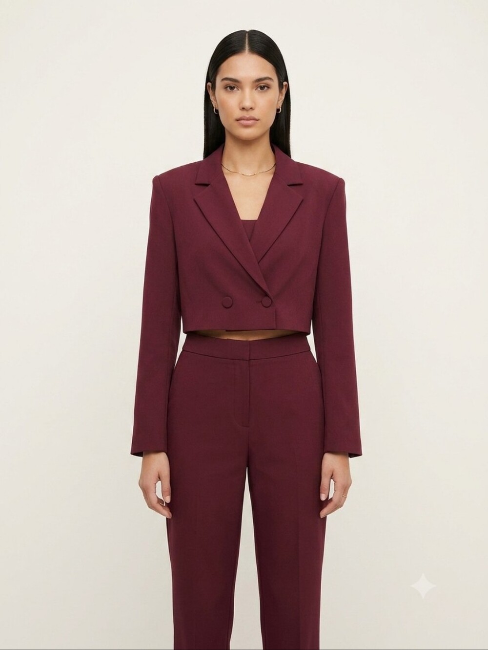 NWT House of Harlow 1960 x REVOLVE Burgundy Prague Cropped Blazer L